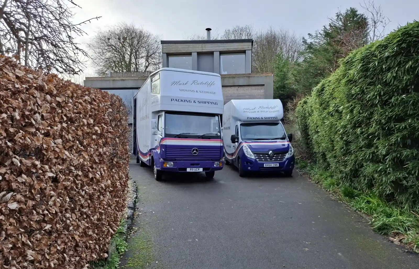Mark Ratcliffe pantechnicon and van at a Sussex residential move