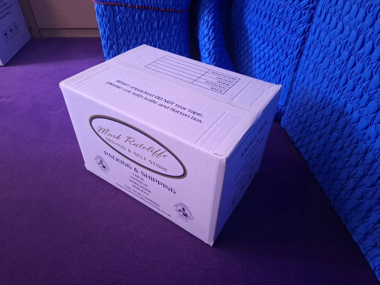 Mark Ratcliffe removals tea carton for books and dense items