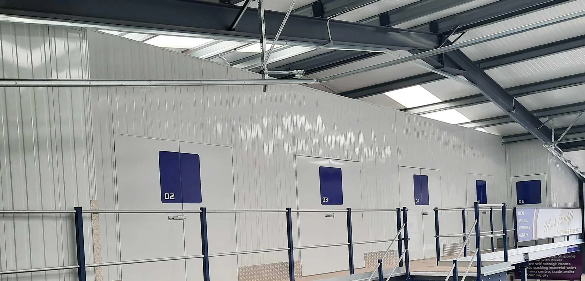 Secure self-storage units at the Mark Ratcliffe Moving Lower Dicker depot in East Sussex